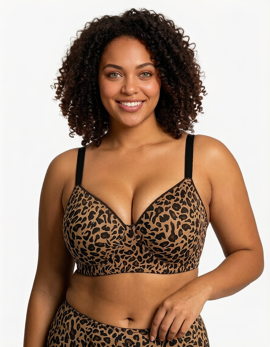 Delia Plus Size Smooth Full-Coverage Longline Support Bra.