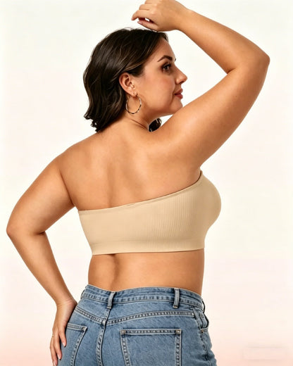 Wireless Strapless Bandeau Bra with Anti‑Slip Silicone Support