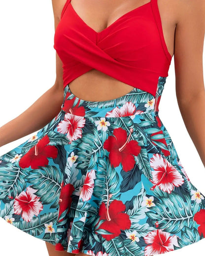 Flattering Tummy Control Cutout One-Piece Swimsuit
