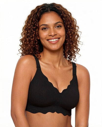 Soft Full Coverage Scalloped Wireless Jelly Bra