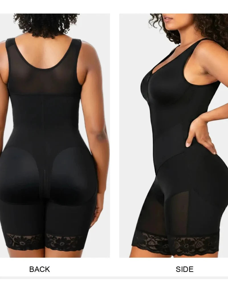 Sculpting Tummy Control Fajas Colombianas for Women Moldeadoras Shapewear with V-shape Sculpting Elastic Band