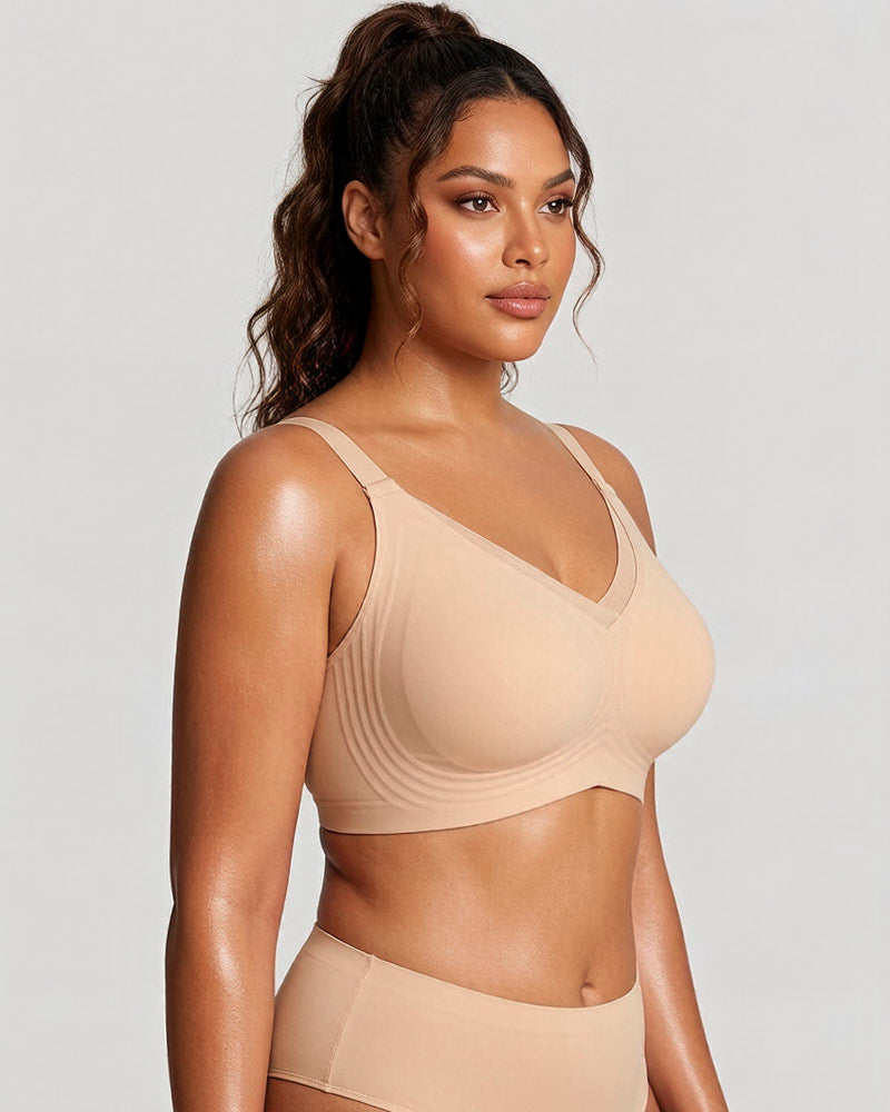 Womens Wireless Bras V Mesh Comfortable Bralette Supportive