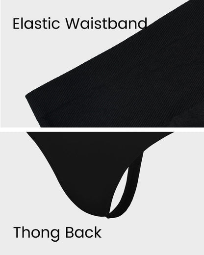 2-Pack High-Waist Tummy Control Thongs