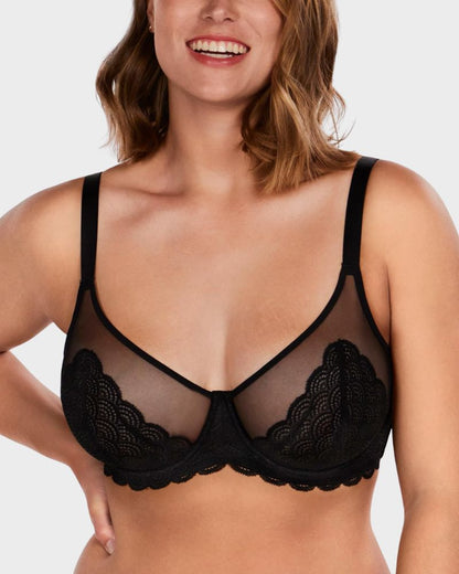 Plus Size Mermaid Lace Minimizer Underwire Bra