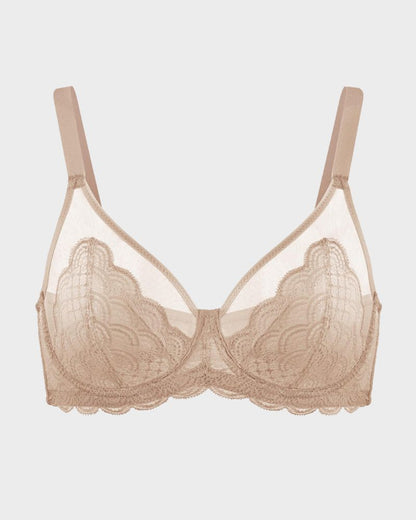 Plus Size Mermaid Lace Minimizer Underwire Bra