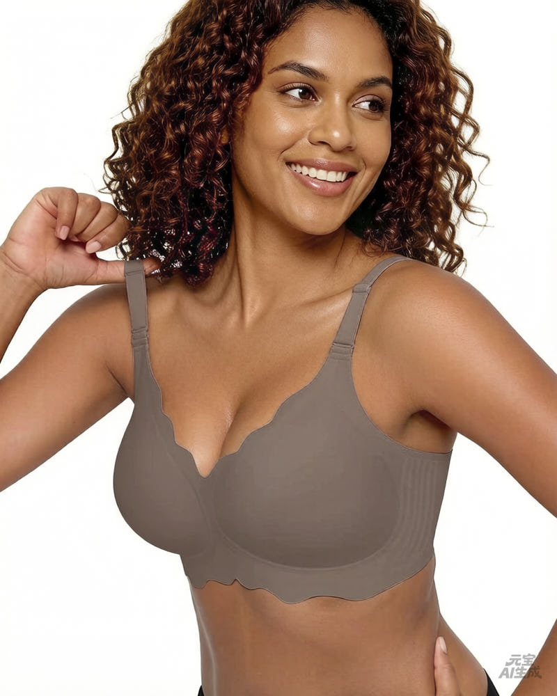 Soft Full Coverage Scalloped Wireless Jelly Bra