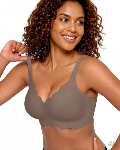 Soft Full Coverage Scalloped Wireless Jelly Bra