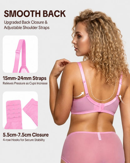 Plus Size Mermaid Lace Minimizer Underwire Bra