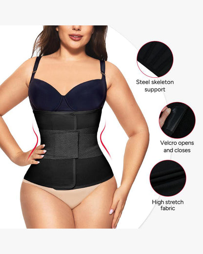 Women’s Triple-Belt Waist Trainer – Adjustable Compression Shapewear for Workout & Daily Support