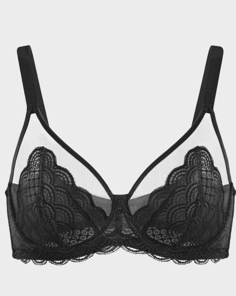 Plus Size Mermaid Lace Minimizer Underwire Bra