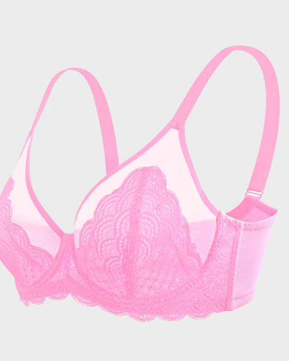 Plus Size Mermaid Lace Minimizer Underwire Bra
