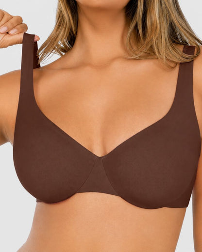 Plus Size Unlined Minimizer Underwire Bra
