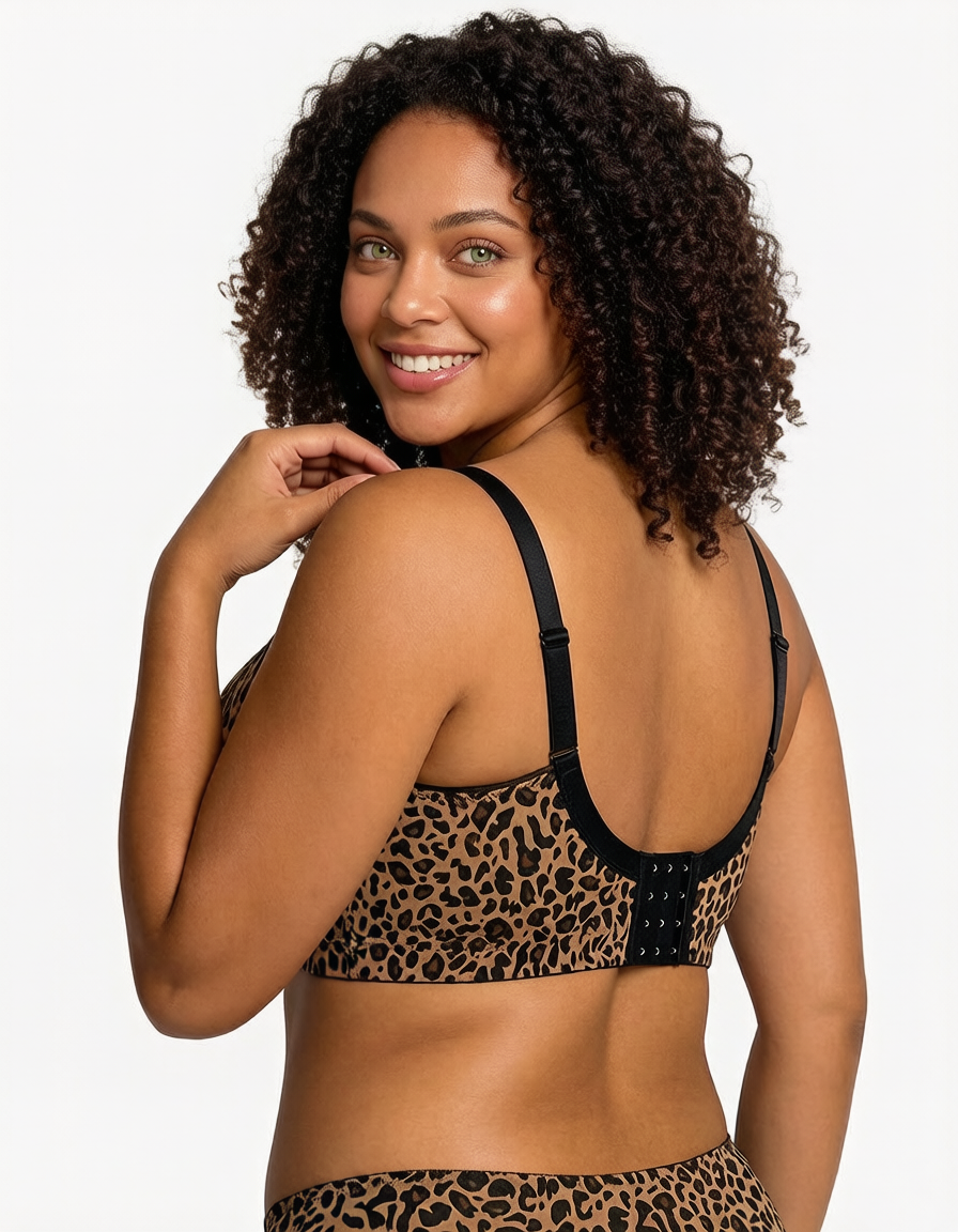 Delia Plus Size Smooth Full-Coverage Longline Support Bra.