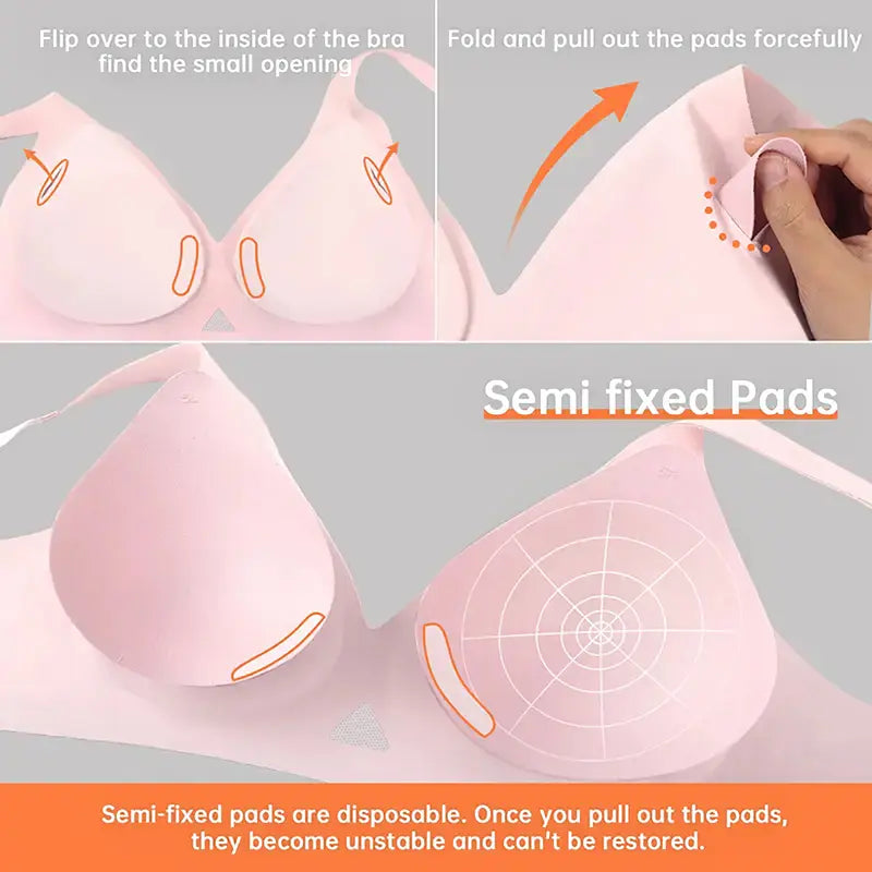 Jelly Soft Wireless Deep V Lift Bra