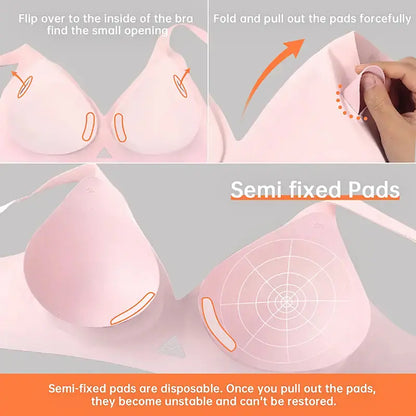 Jelly Soft Wireless Deep V Lift Bra