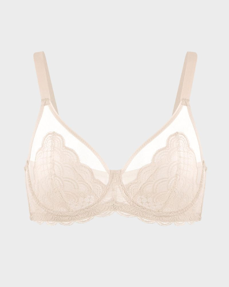 Plus Size Mermaid Lace Minimizer Underwire Bra