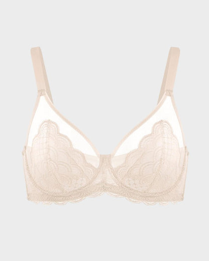 Plus Size Mermaid Lace Minimizer Underwire Bra