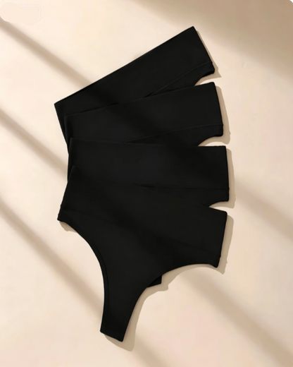 High-waist seamless thongs, tummy control, soft stretch, no-show