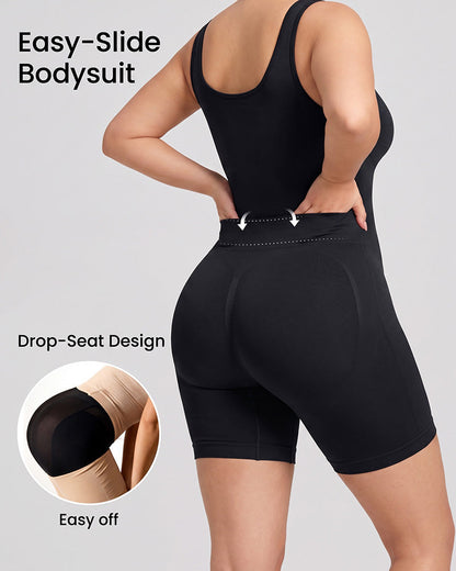 Triple-Zone Compression Drop-Seat Full Body Shaping Bodysuit