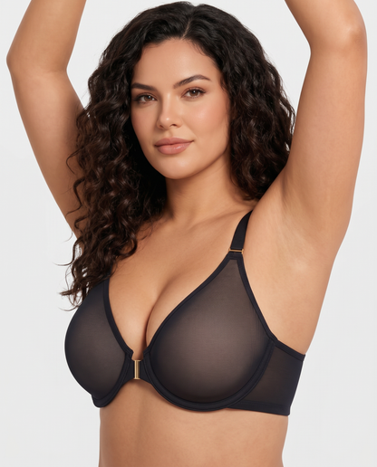 All-Day Comfort Front Closure Mesh Bra