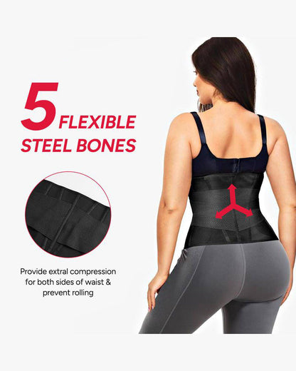 Women’s Triple-Belt Waist Trainer – Adjustable Compression Shapewear for Workout & Daily Support