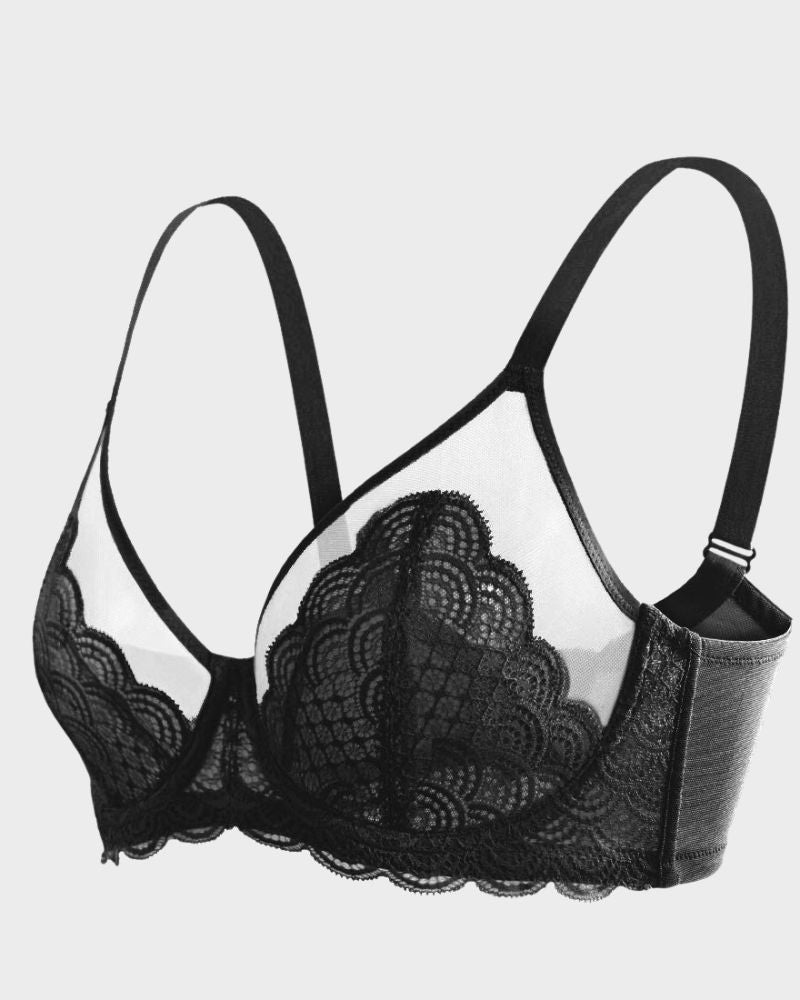Plus Size Mermaid Lace Minimizer Underwire Bra