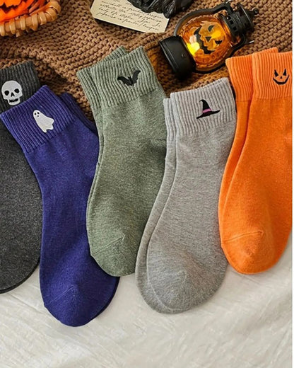 Cozy Halloween Crew Socks 5-Pack