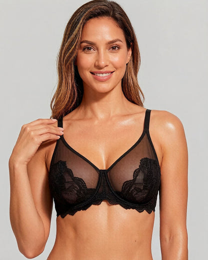 2-Pack Full Coverage Lace Minimizer Bras