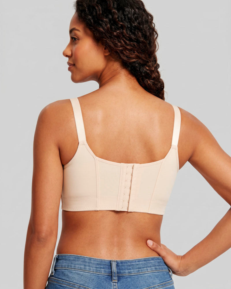 Push-Up Back Smoothing Bra-Brown