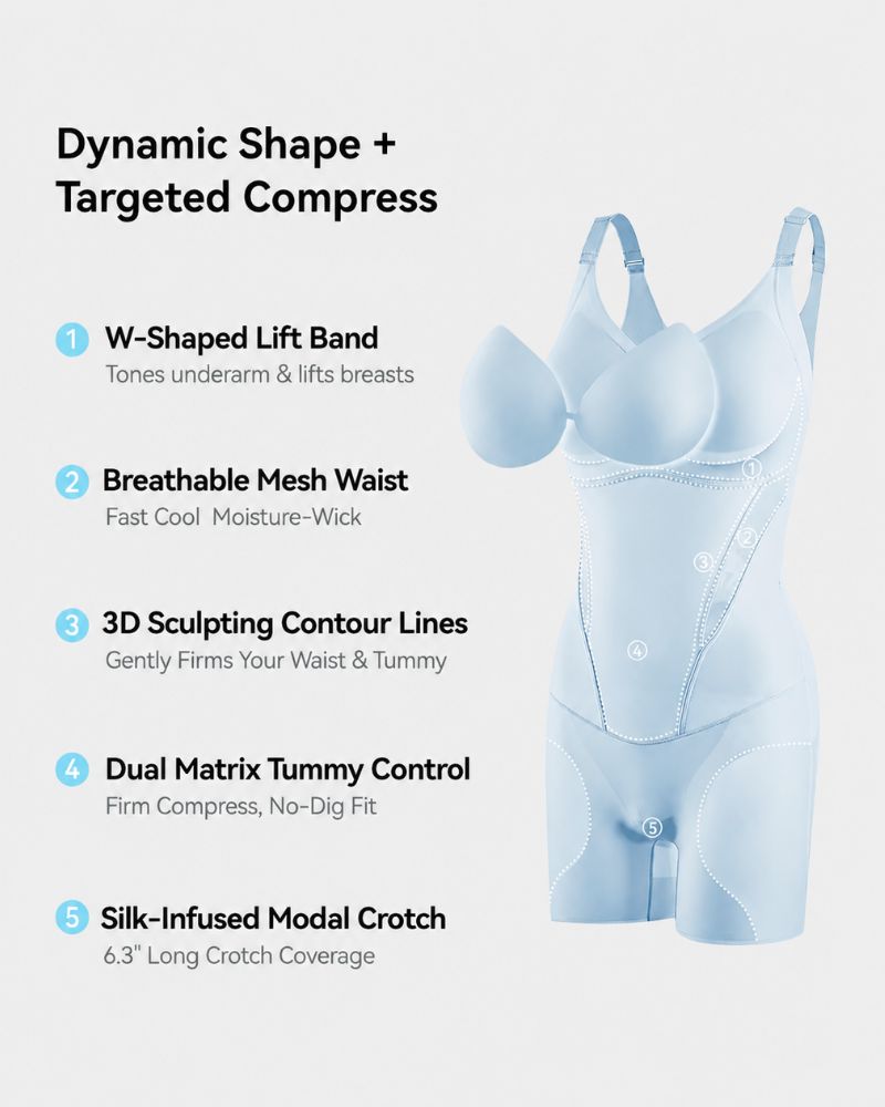 Cooling Tummy Control Butt-Lift Shapewear Bodysuit