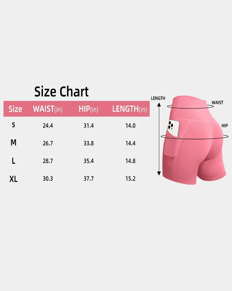 High-Waisted Tummy Control Athletic Shorts with Side Pockets