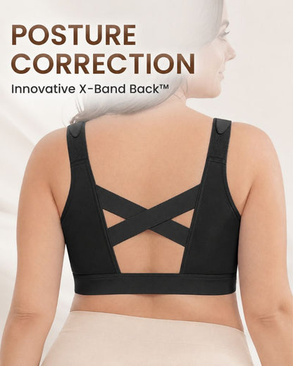 Custom-Lift Posture Support Front-Zip Bra