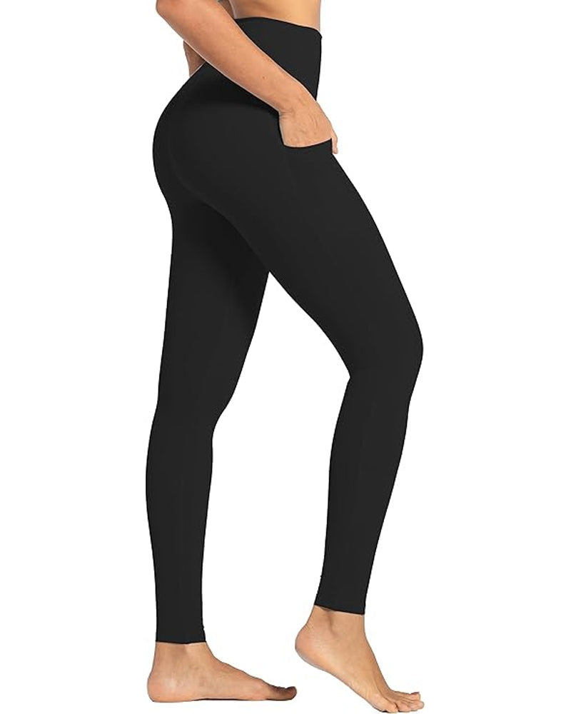High Waisted Butt Lifting Tummy Control Side Pocket Shaping Leggings