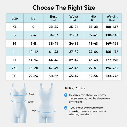Cooling Tummy Control Butt-Lift Shapewear Bodysuit
