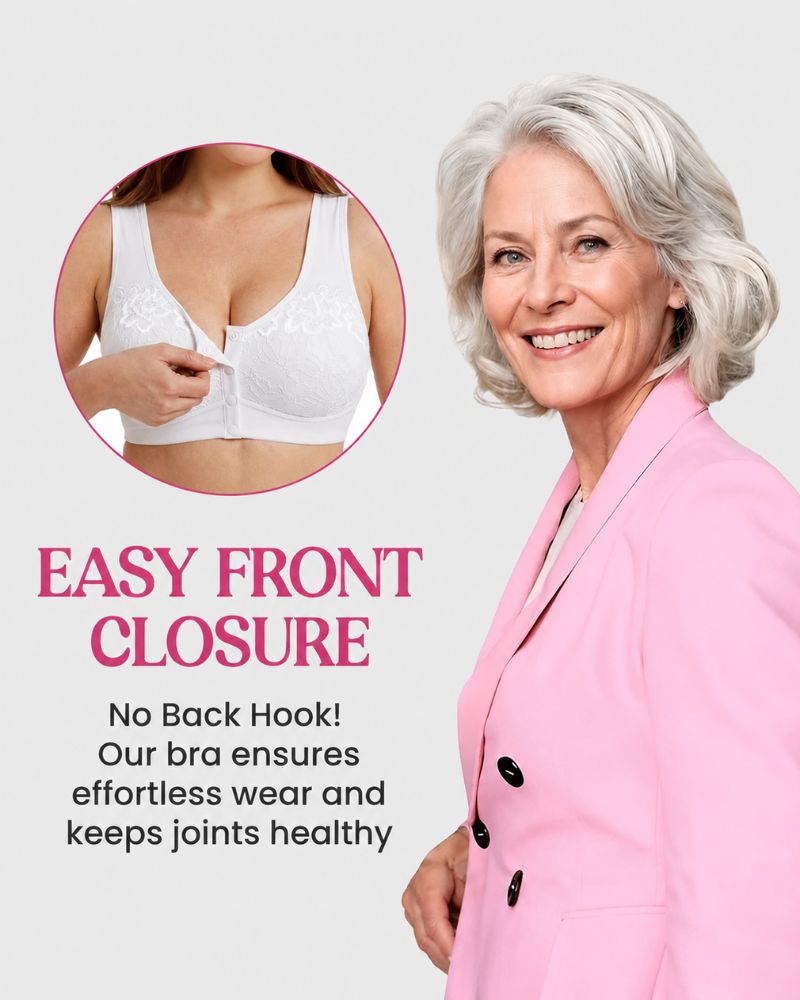Front-Closure Wireless Support Bra