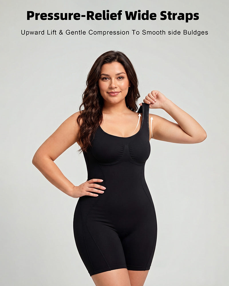 Triple-Zone Compression Drop-Seat Full Body Shaping Bodysuit