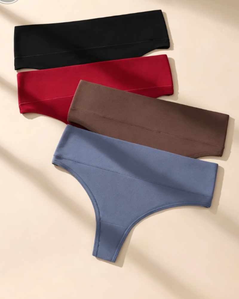 High-waist seamless thongs, tummy control, soft stretch, no-show