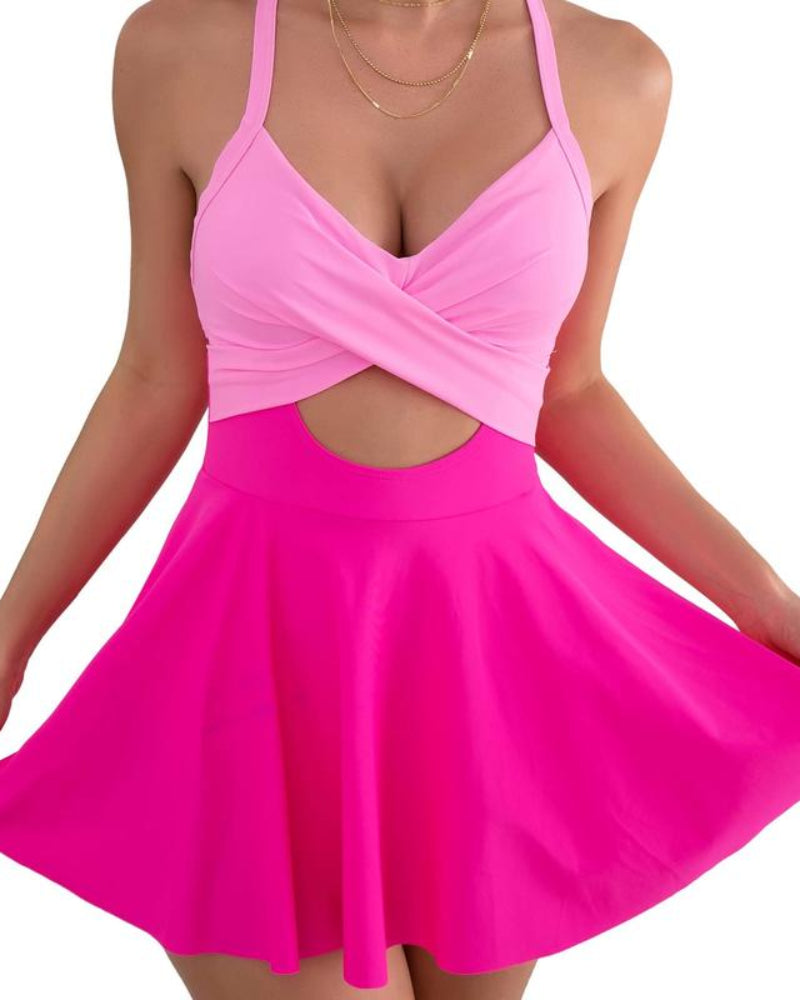 Flattering Tummy Control Cutout One-Piece Swimsuit