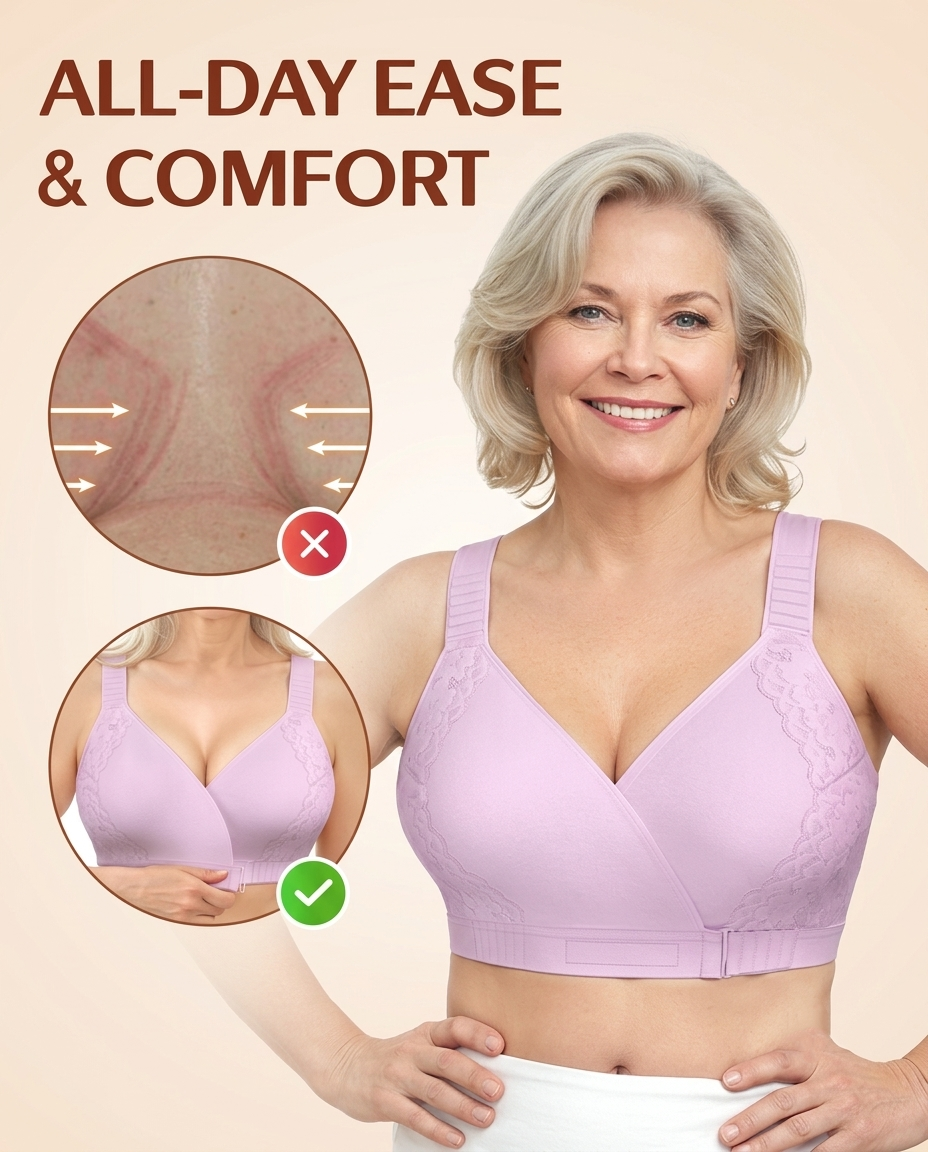 Shapecurve Front-Cross Wrap Bra – Maximum Comfort and Support