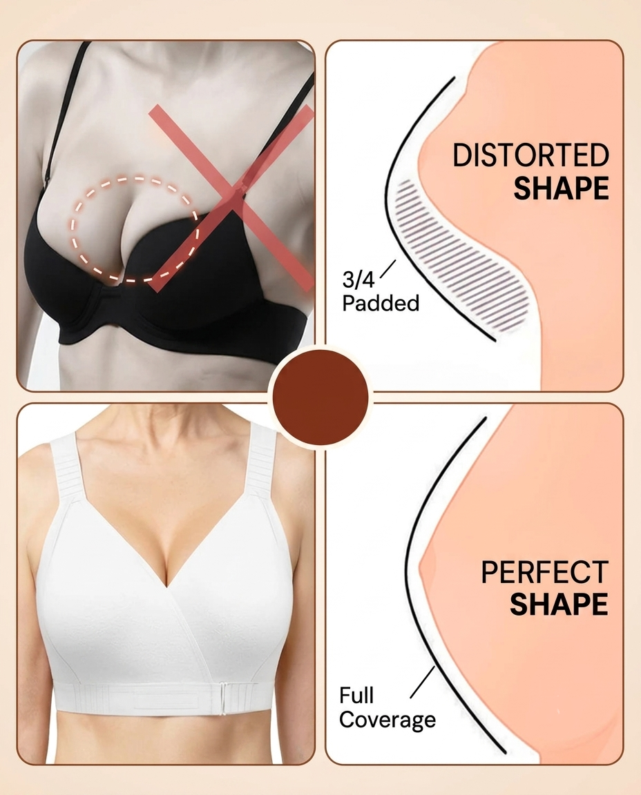 Shapecurve Front-Cross Wrap Bra – Maximum Comfort and Support