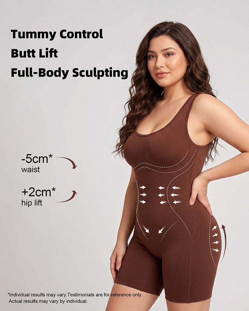 Triple-Zone Compression Drop-Seat Full Body Shaping Bodysuit