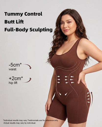 Triple-Zone Compression Drop-Seat Full Body Shaping Bodysuit