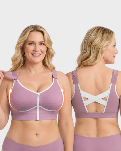 Custom-Lift Posture Support Front-Zip Bra