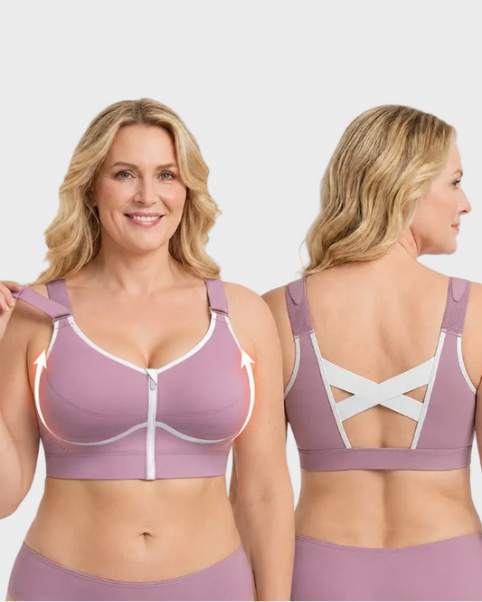 Custom-Lift Posture Support Front-Zip Bra
