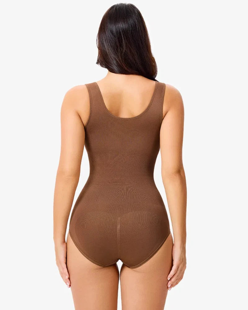 Women Seamless Round Neck Tummy Control Bodysuit
