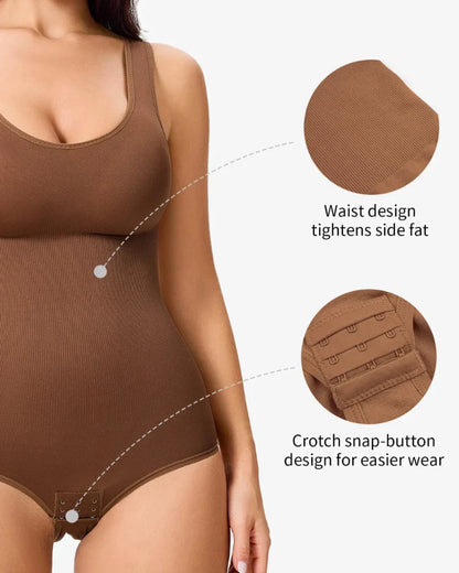 Women Seamless Round Neck Tummy Control Bodysuit
