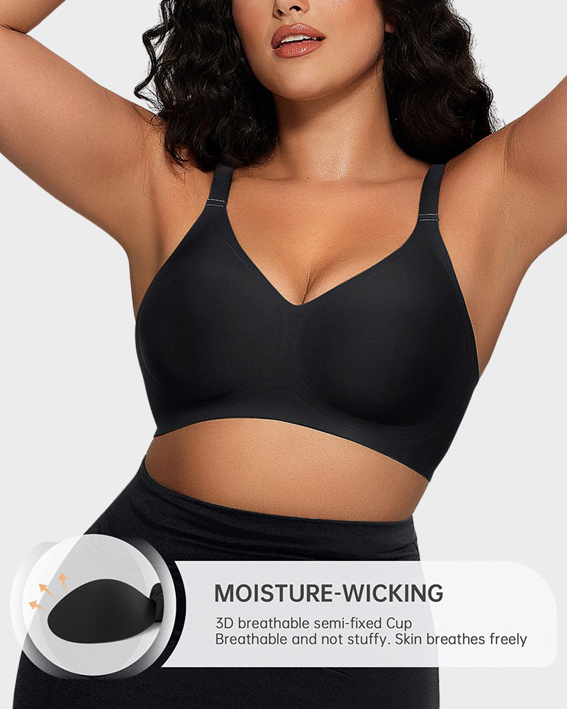 Seamless Deep V Push-Up Wireless Bra For Women