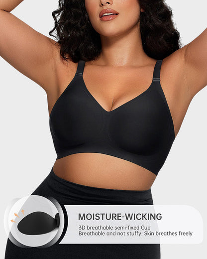 Seamless Deep V Push-Up Wireless Bra For Women