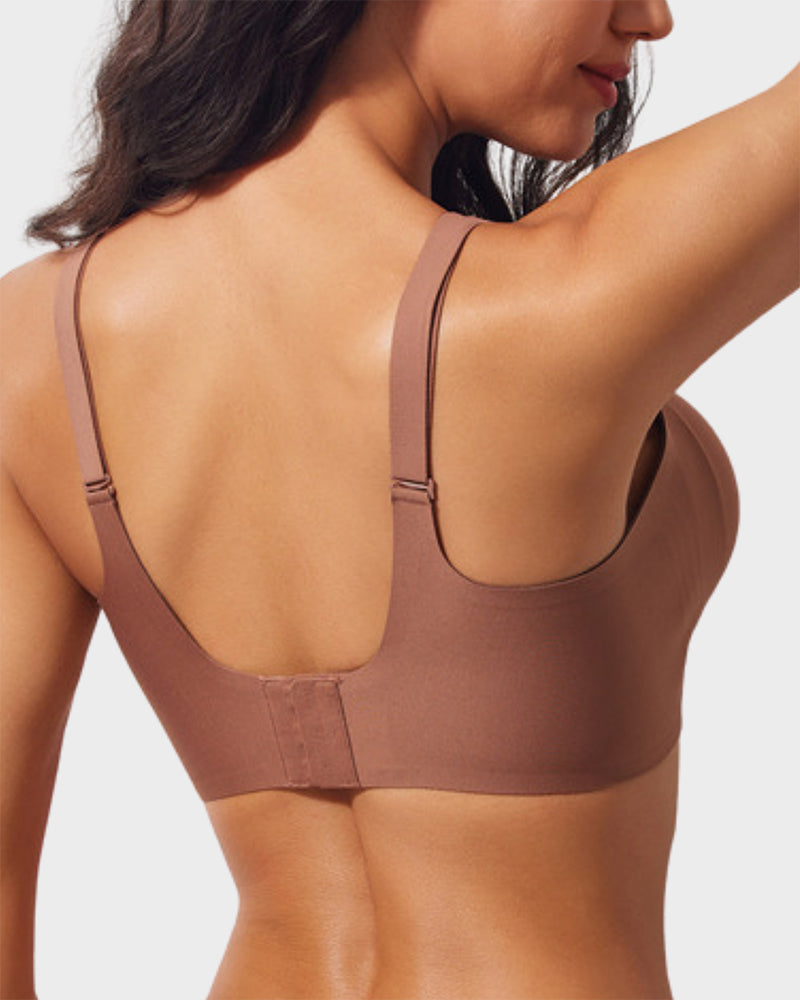 Seamless Deep V Push-Up Wireless Bra For Women