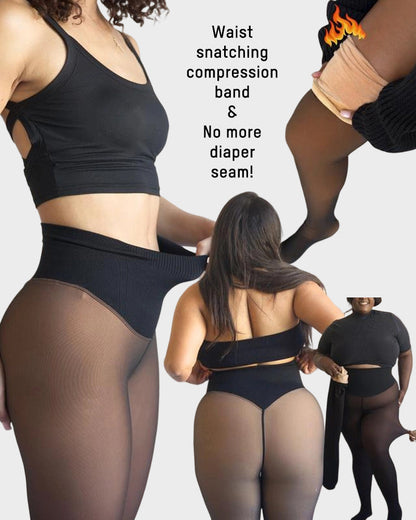 Viral One-Seam Shaping Fleece Tights